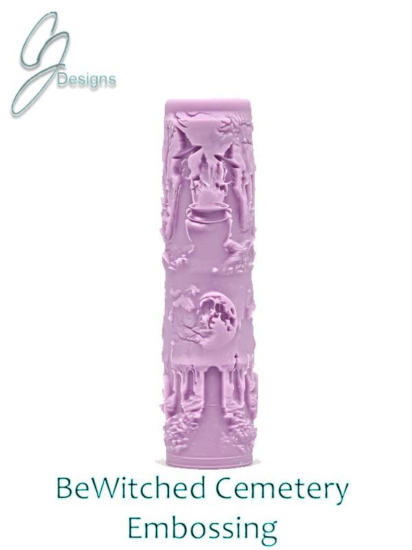 Bewitched Cemetery Halloween Collection Intricate Detail Texture Roller