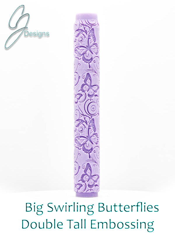 Big Swirling Butterflies Intricate Detail Texture Roller