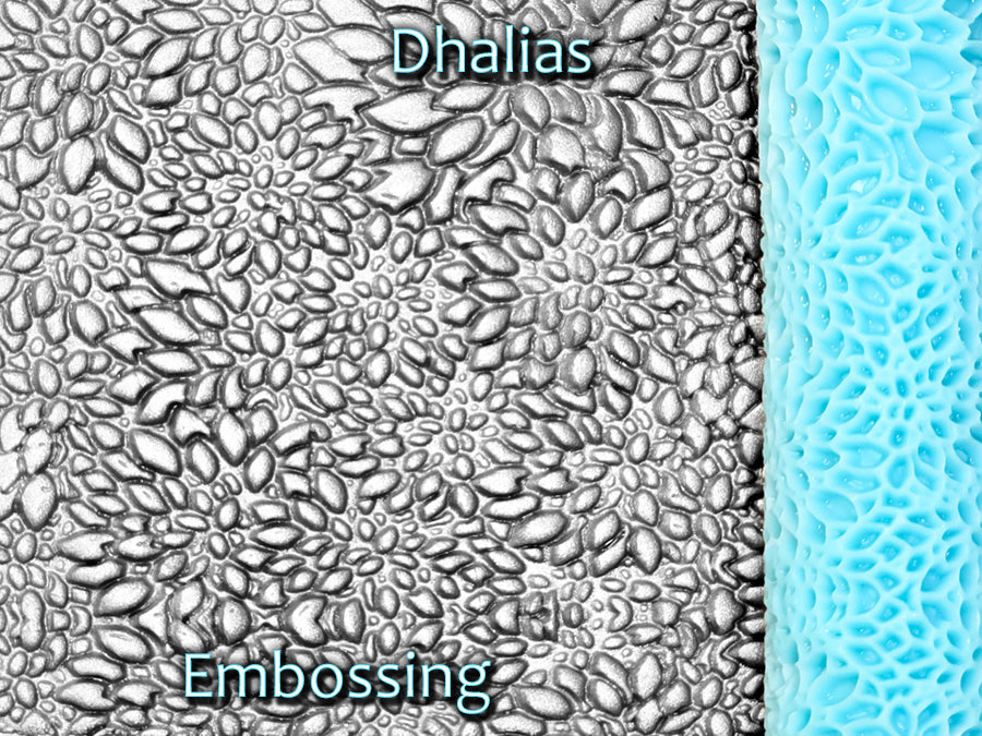 Dahlias Deep Impression Texture Rollers