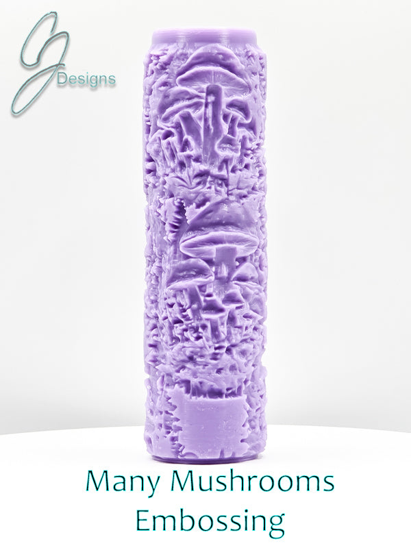 Many Mushrooms Intricate Detail Texture Roller