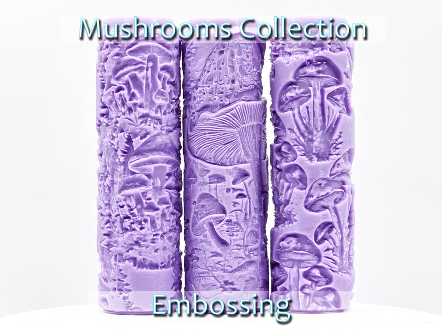 Mushrooms Collection Intricate Detail Texture Rollers