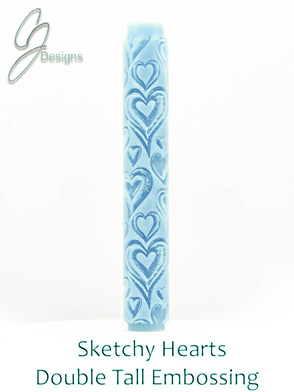 Sketchy Hearts Deep Impression Texture Rollers