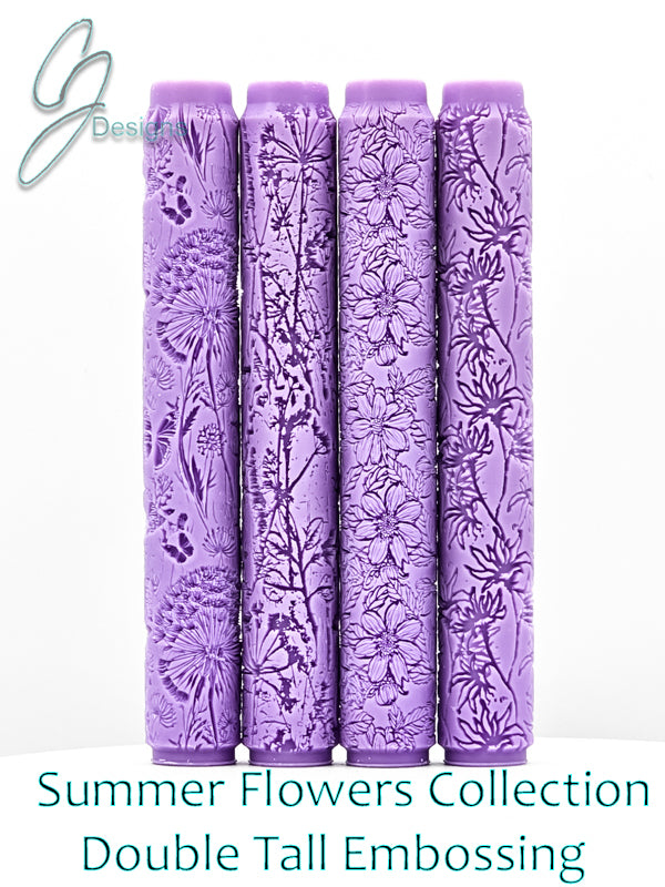 Summer Flowers Collection Intricate Detail Texture Rollers