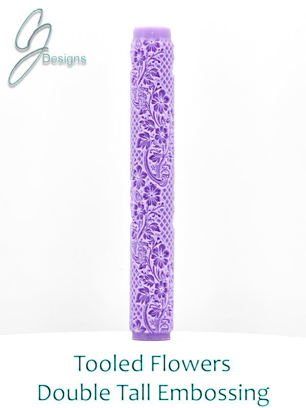 Tooled Flowers Intricate Detail Texture Roller