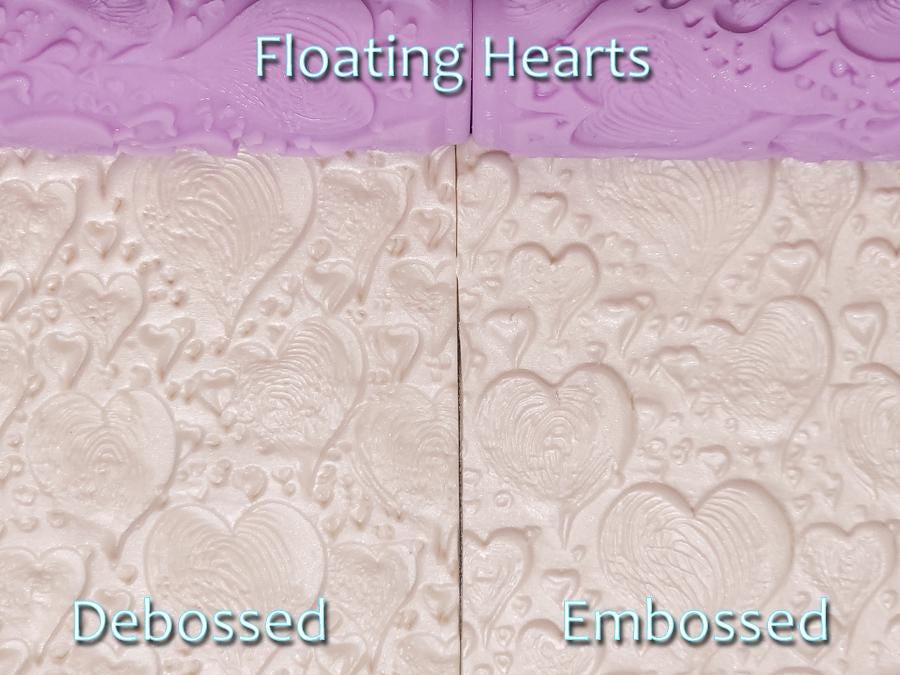 Floating Hearts Intricate Detail Texture Roller