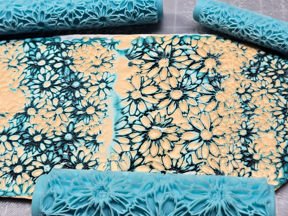 Sketchy Daisies Deep Impression Texture Rollers