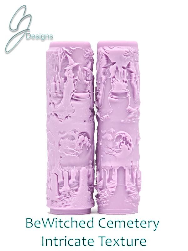 Bewitched Cemetery Halloween Collection Intricate Detail Texture Roller