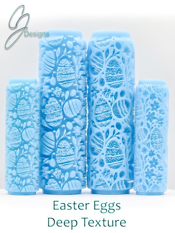Easter Eggs Deep Impression Texture Rollers