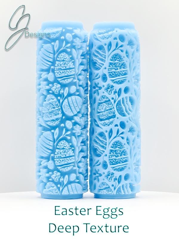 Easter Eggs Deep Impression Texture Rollers