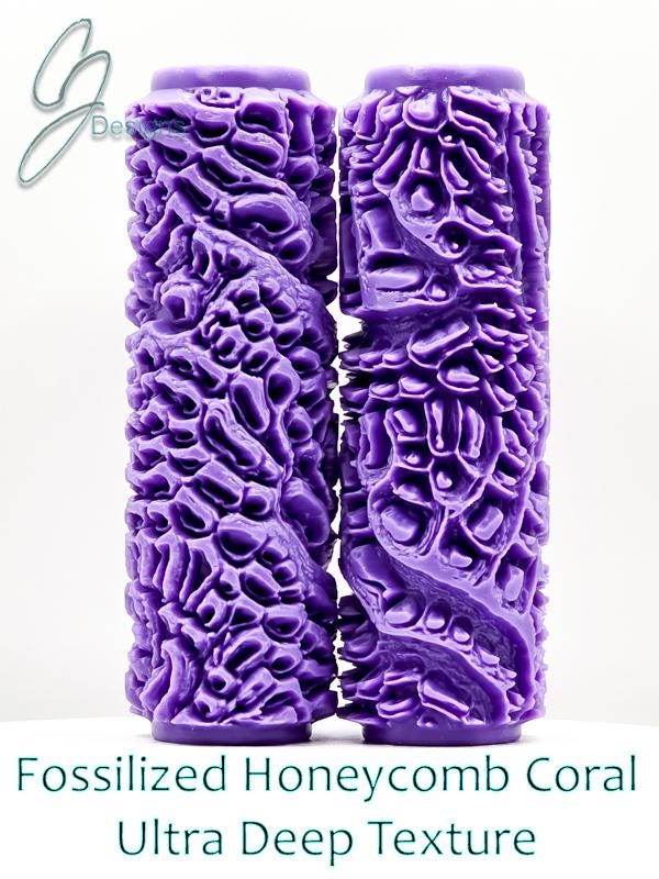 Fossilized Honeycomb Coral Nature's Textures Collection Ultra Deep Texture Roller