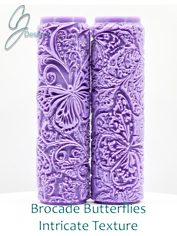 Brocade Butterflies Intricate Detail Texture Roller