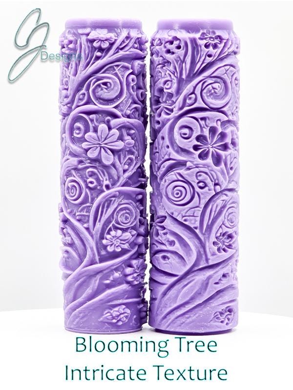 Blooming Tree Intricate Detail Texture Roller