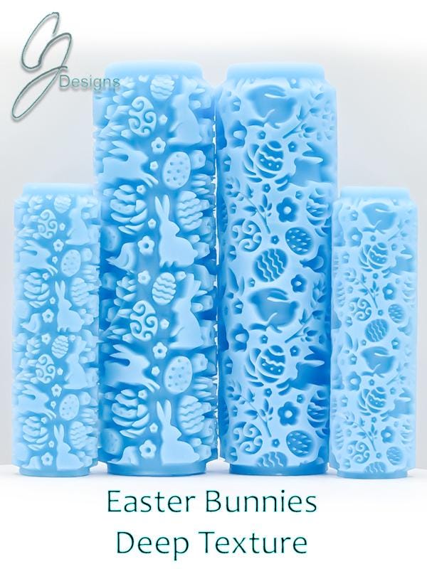 Easter Bunnies Deep Impression Texture Rollers