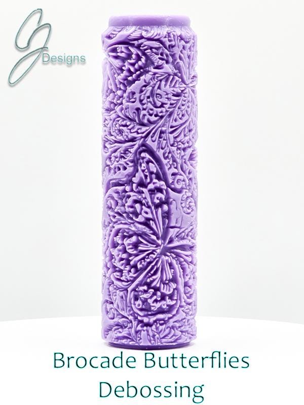 Brocade Butterflies Intricate Detail Texture Roller