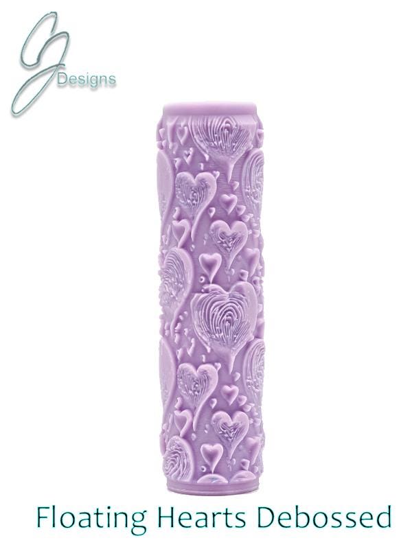Floating Hearts Intricate Detail Texture Roller