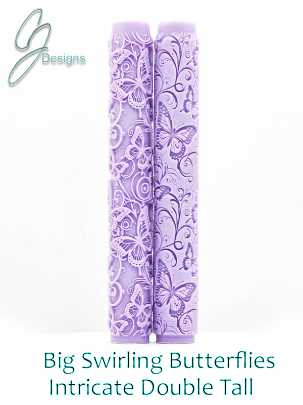 Big Swirling Butterflies Intricate Detail Texture Roller