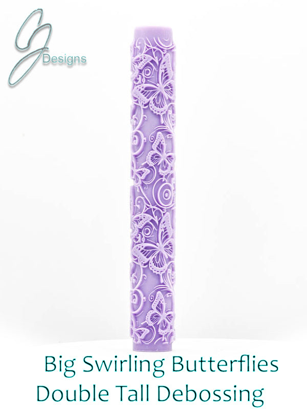 Big Swirling Butterflies Intricate Detail Texture Roller