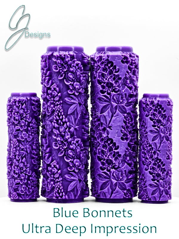 Blue Bonnets Floral Collection Ultra Deep Texture Roller