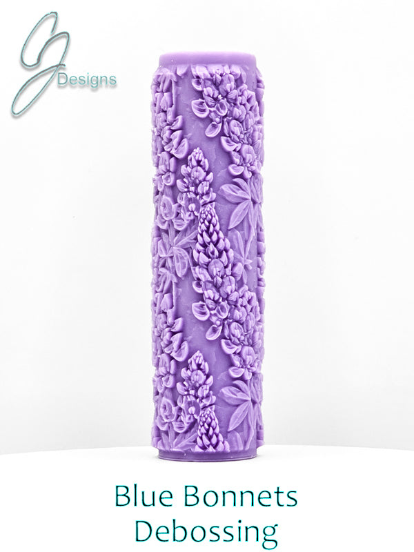 Blue Bonnets Intricate Detail Texture Roller