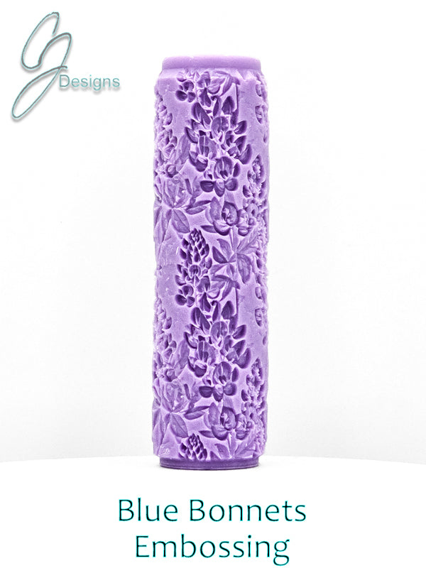 Blue Bonnets Intricate Detail Texture Roller