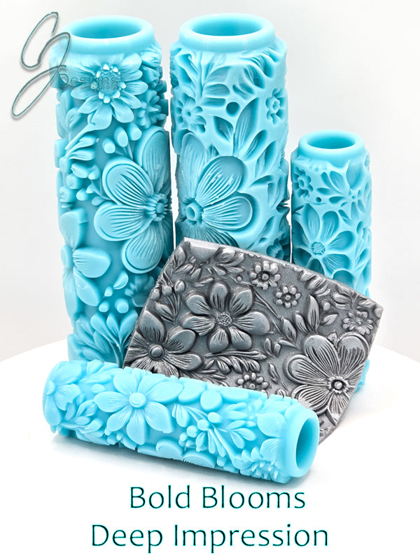 Bold Blooms Deep Impression Texture Rollers