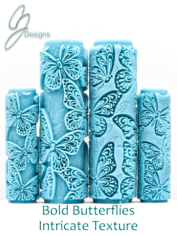Bold Butterflies Deep Impression Texture Rollers