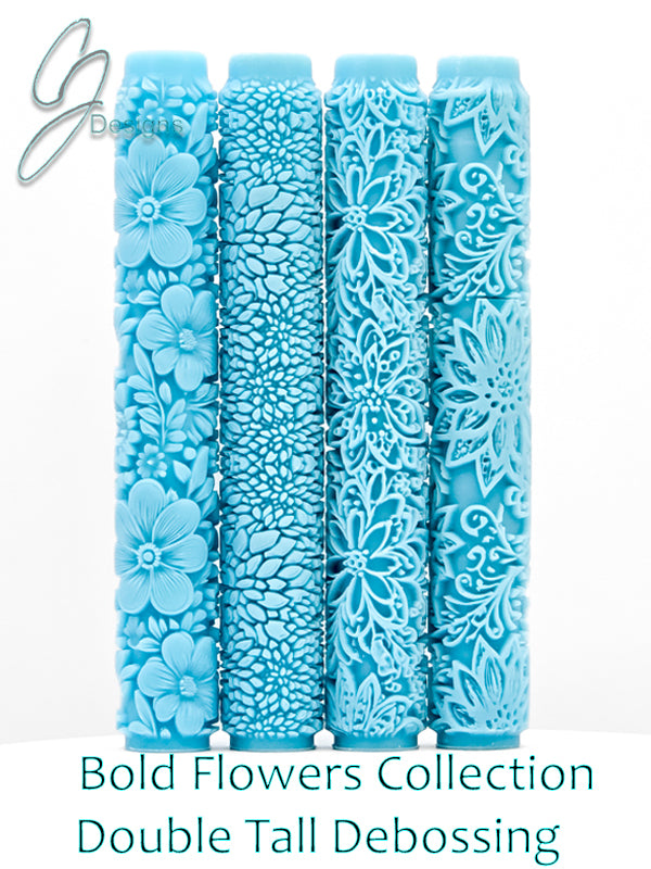 Bold Flowers Collection Deep Impression Texture Rollers