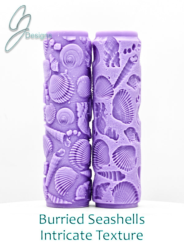 Buried Seashells Intricate Detail Texture Roller