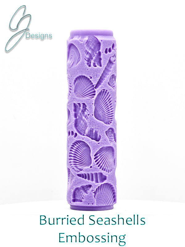Buried Seashells Intricate Detail Texture Roller