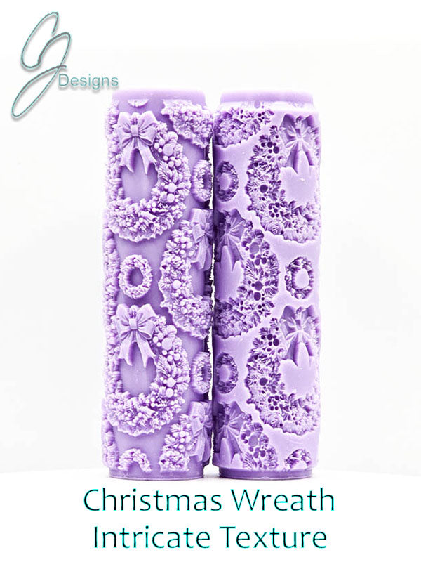 Christmas Wreaths Intricate Detail Texture Roller