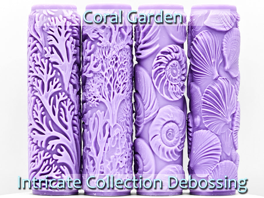 Coral Garden Collection Intricate Detail Texture Rollers