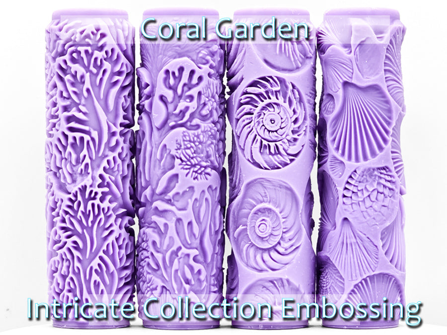 Coral Garden Collection Intricate Detail Texture Rollers