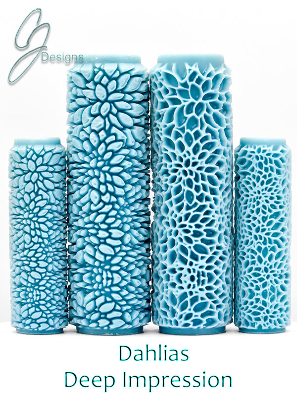 Dahlias Deep Impression Texture Rollers