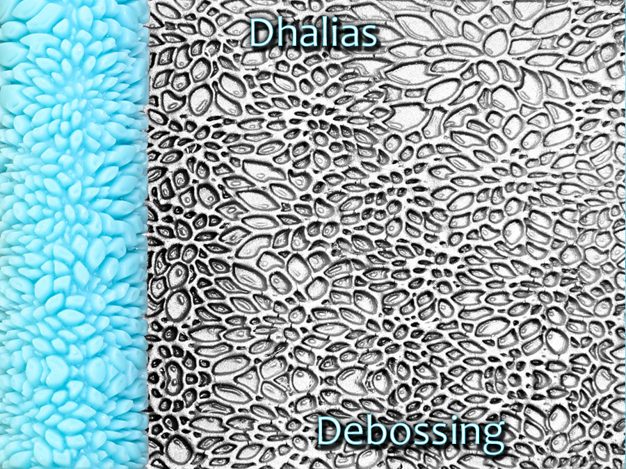 Dahlias Deep Impression Texture Rollers