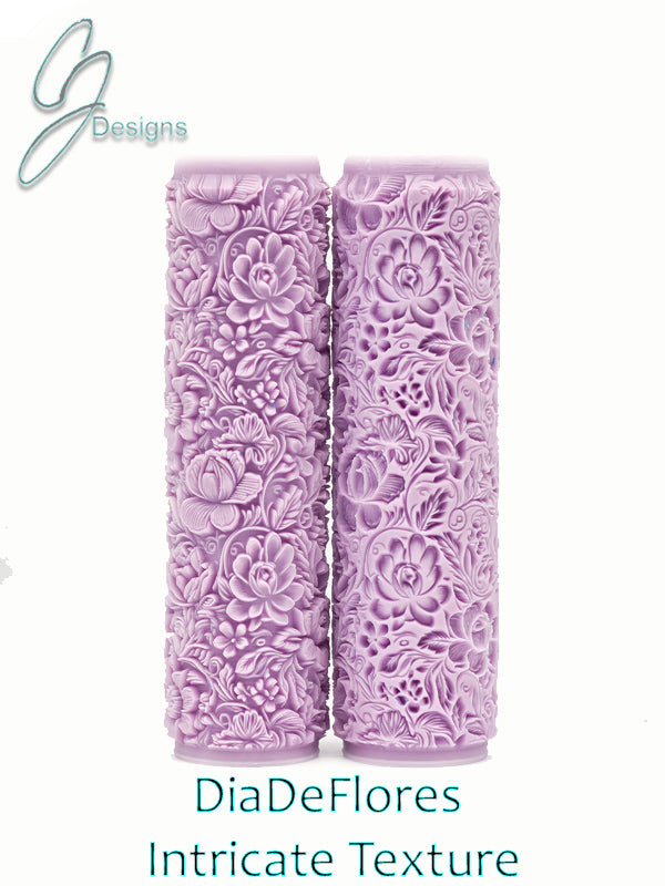 Dia De Flores Intricate Detail Texture Roller
