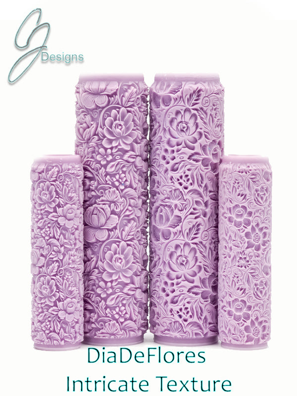 Dia De Flores Intricate Detail Texture Roller