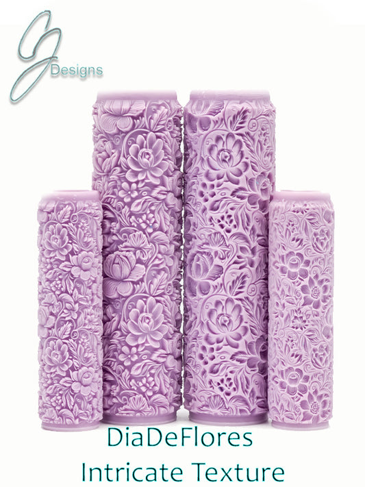 Dia De Flores Intricate Detail Texture Roller