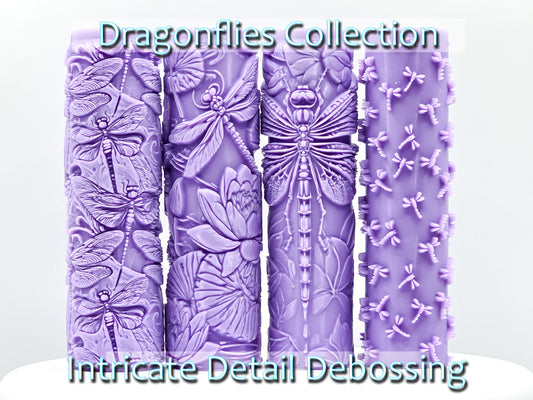 Dragonflies Collection Intricate Detail Texture Rollers