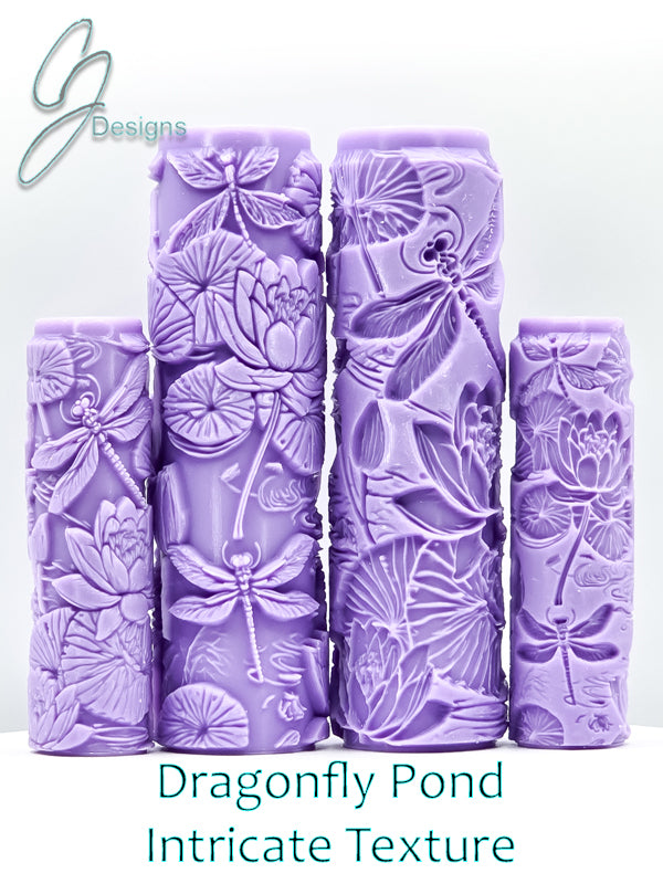 Dragonfly Pond Intricate Detail Texture Roller