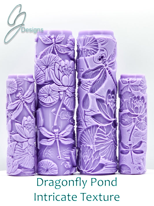 Dragonfly Pond Intricate Detail Texture Roller