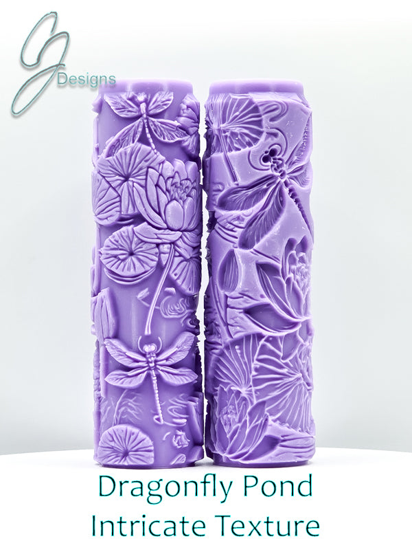Dragonfly Pond Intricate Detail Texture Roller