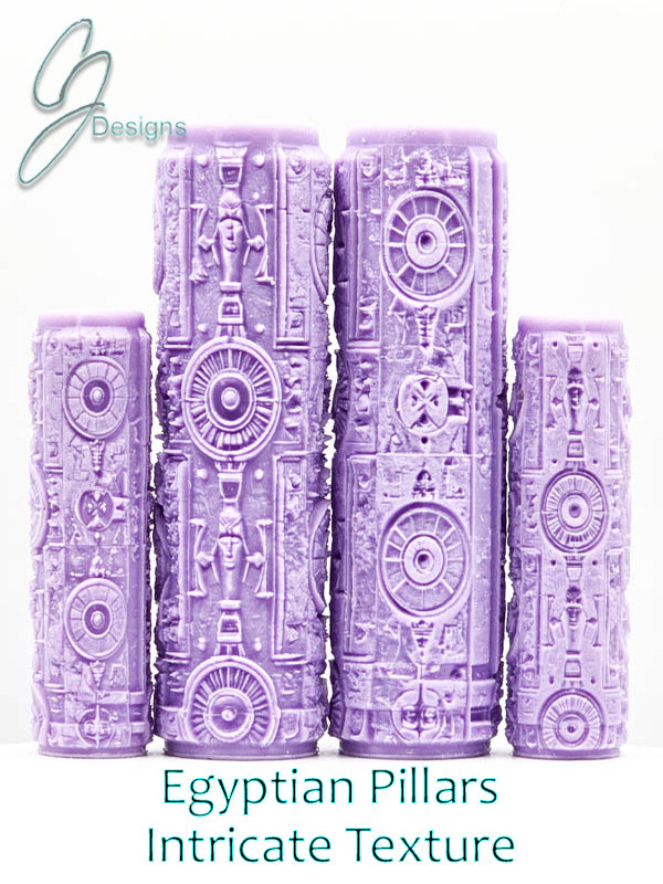 Egyptian Pillars Intricate Detail Texture Roller