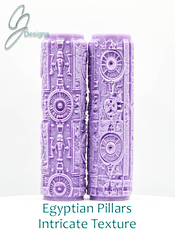 Egyptian Pillars Intricate Detail Texture Roller
