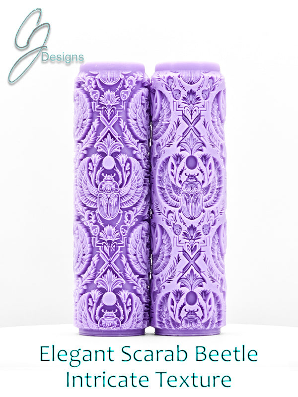 Elegant Scarab Beetle Intricate Detail Texture Roller