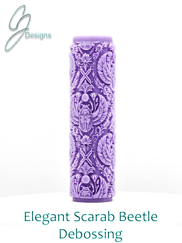 Elegant Scarab Beetle Intricate Detail Texture Roller