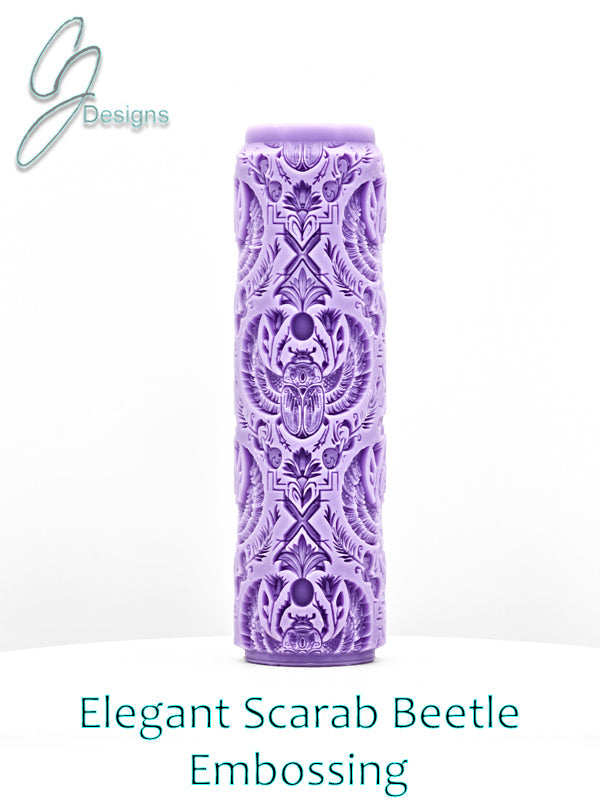 Elegant Scarab Beetle Intricate Detail Texture Roller