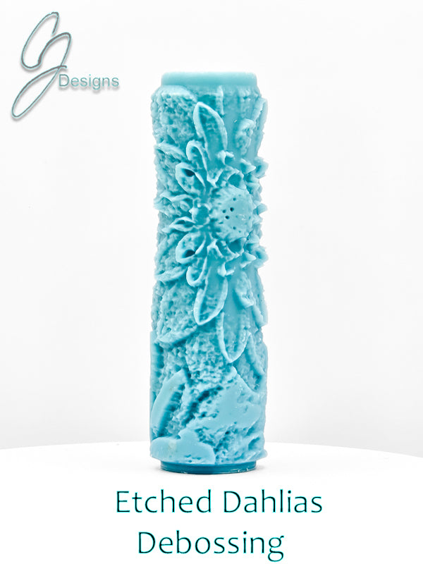 Etched Dahlias Deep Impression Texture Rollers