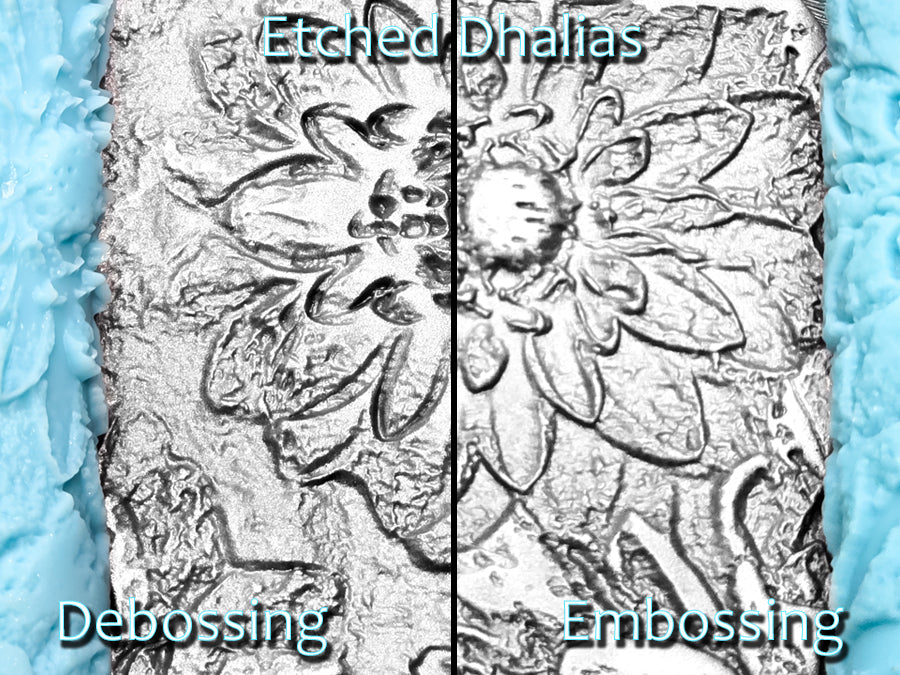 Etched Dahlias Deep Impression Texture Rollers