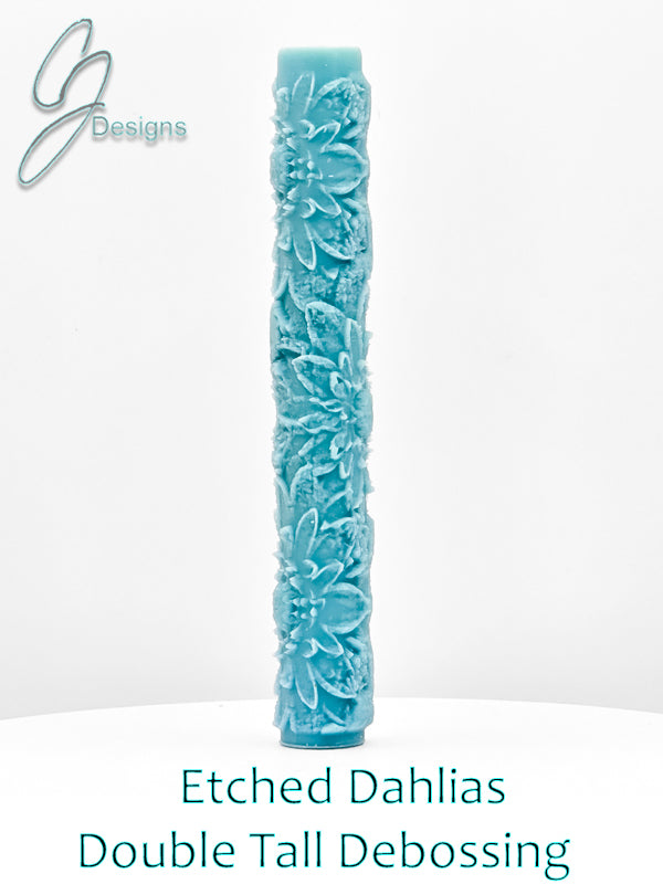 Etched Dahlias Deep Impression Texture Rollers