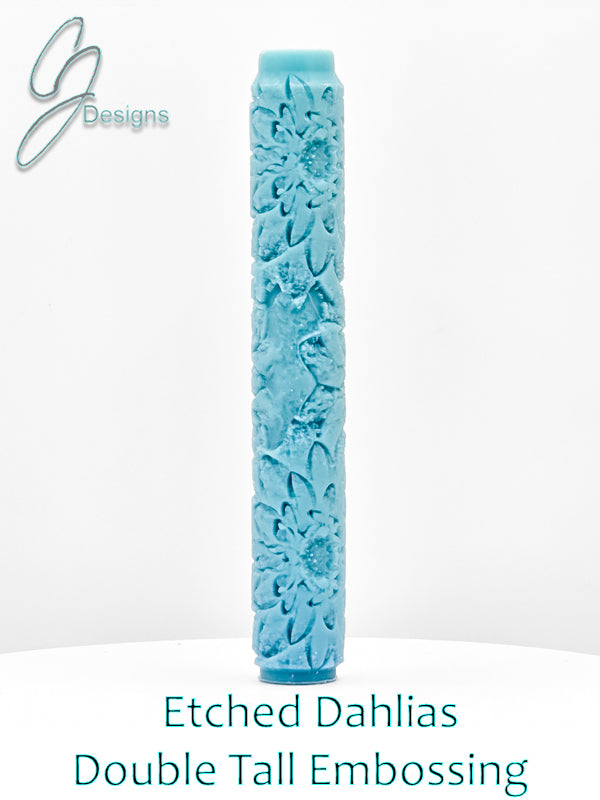 Etched Dahlias Deep Impression Texture Rollers